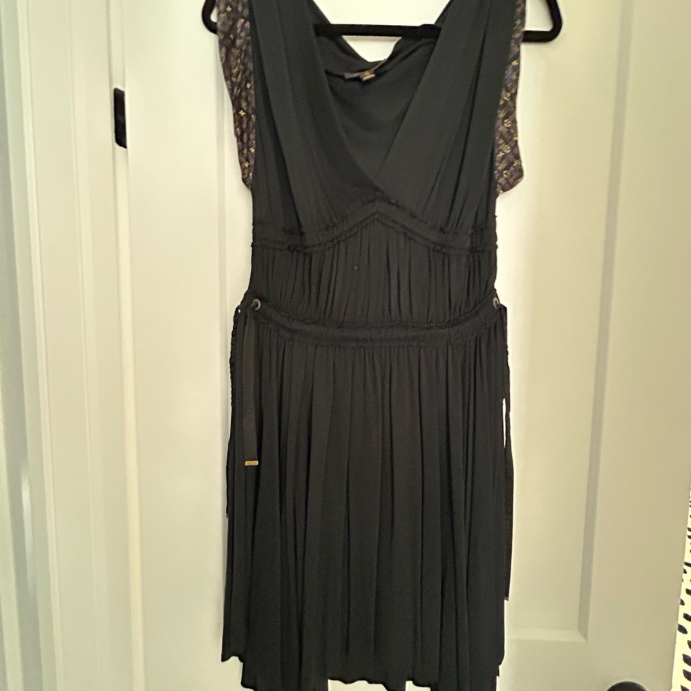 Louis Vuitton Black Cowl Neck Sheath Dress